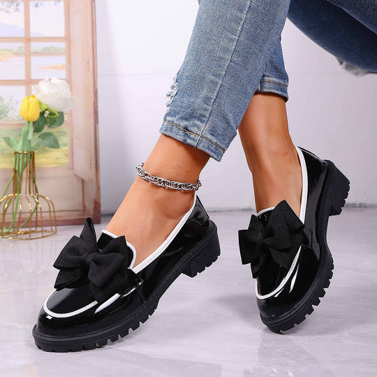 Damen Komfortable Slipper mit modischem Schleifen-Design EB