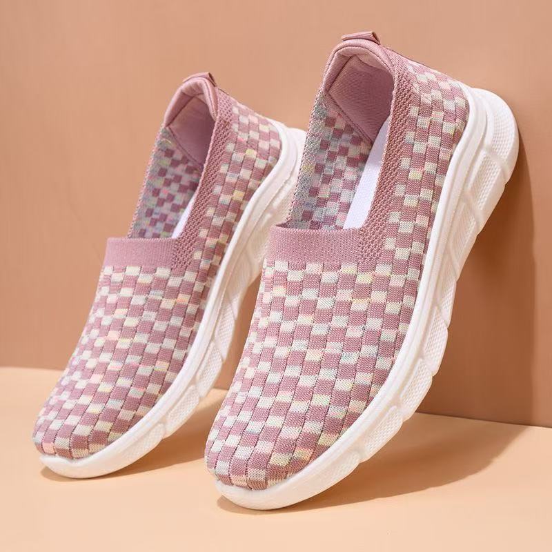 Damen Bequeme Slip-On Sneaker mit elastischem Obermaterial EB