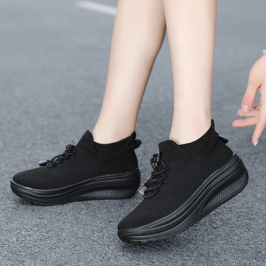 Damen sportliche Sneakers mit elastischem Schnürsystem EB