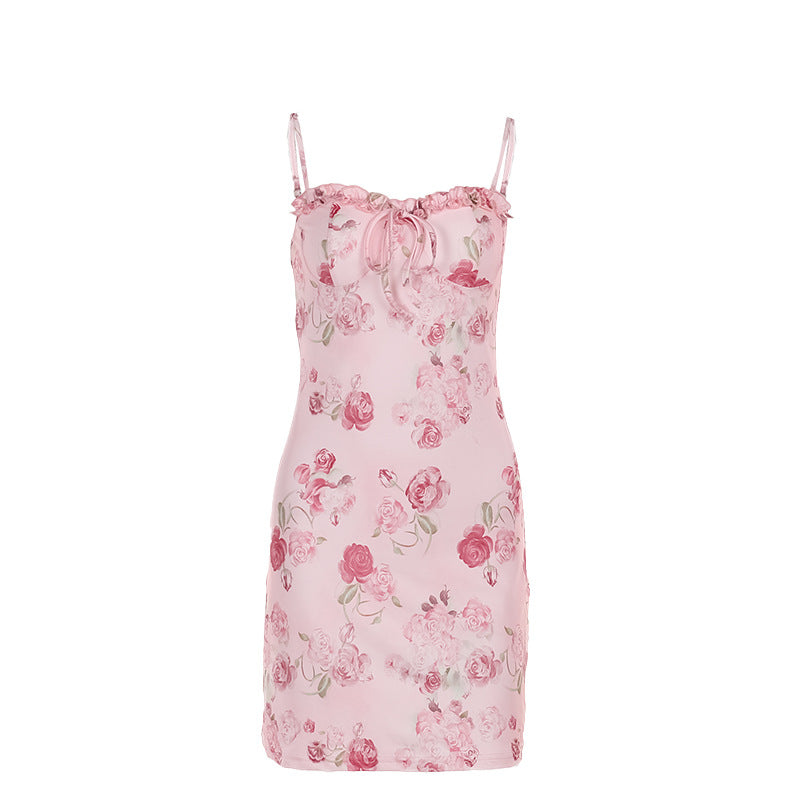 Damen Sommerliches Minikleid mit elegantem Floraldesign EB