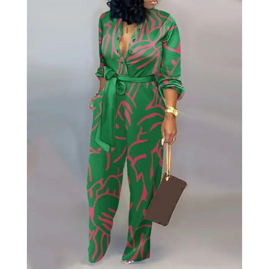 Damen Denim Jumpsuit mit modischem Patchwork-Design und praktischen Taschen EB