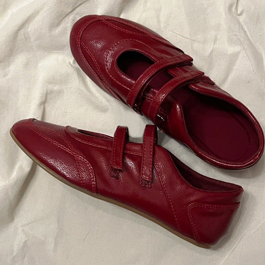 Damen Modische Sneakers mit Doppelriemenverschluss EB
