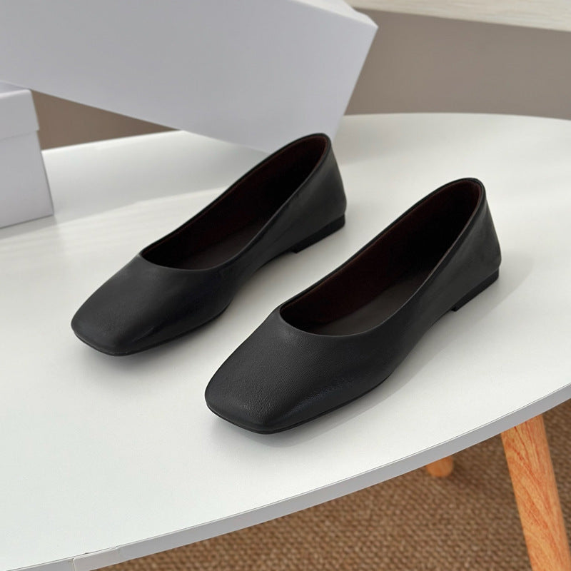 Damen Ballerinas mit elegantem Quadrat-Fußbett EB
