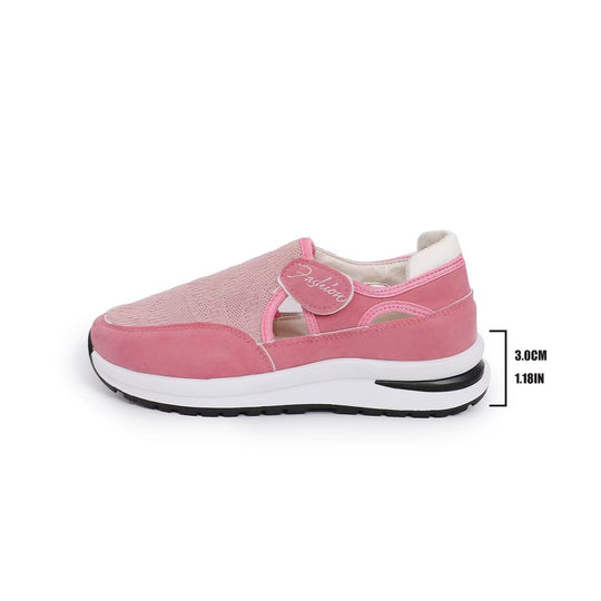 Damen sportliche Slip-On Sneakers mit atmungsaktivem Mesh-Obermaterial EB