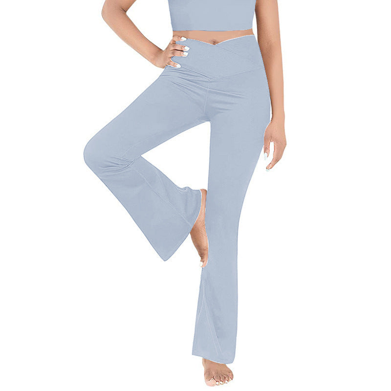 Damen lässige Bootcut-Leggings mit hohem Bund und atmungsaktivem Material EB