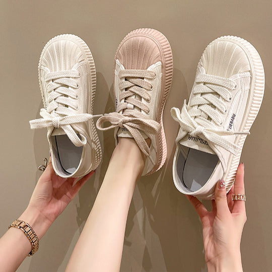 Damen modische Sneakers mit komfortablem Sohlenrand und stylischen Details EB