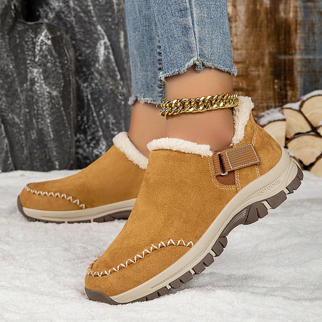 Damen Kuschelige Slipper mit rutschfester Sohle und warmem Innenfutter EB