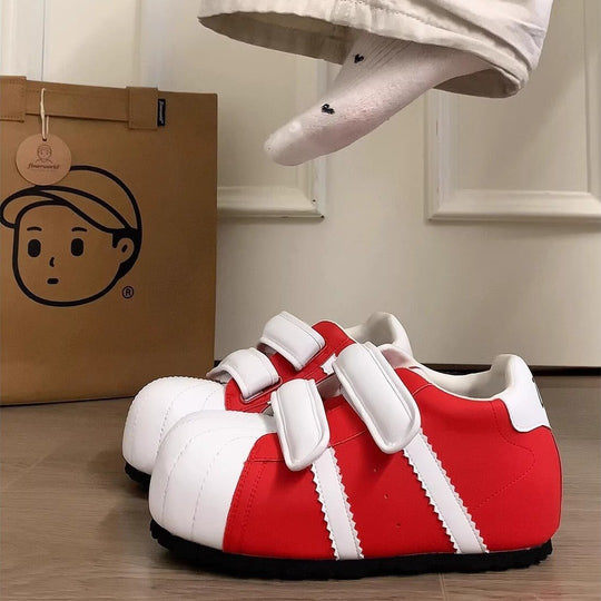 Damen Sportliche Sneaker mit verstellbarem Klettverschluss und gepolsterter Innensohle EB