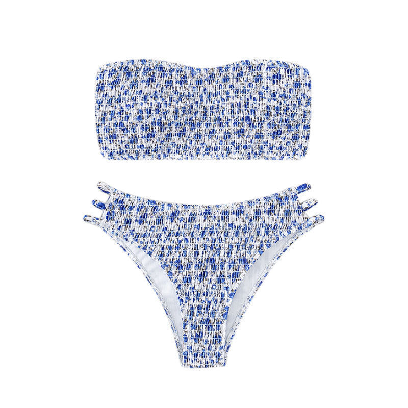 Damen Bandeau-Bikini mit raffiniertem Knotendesign EB