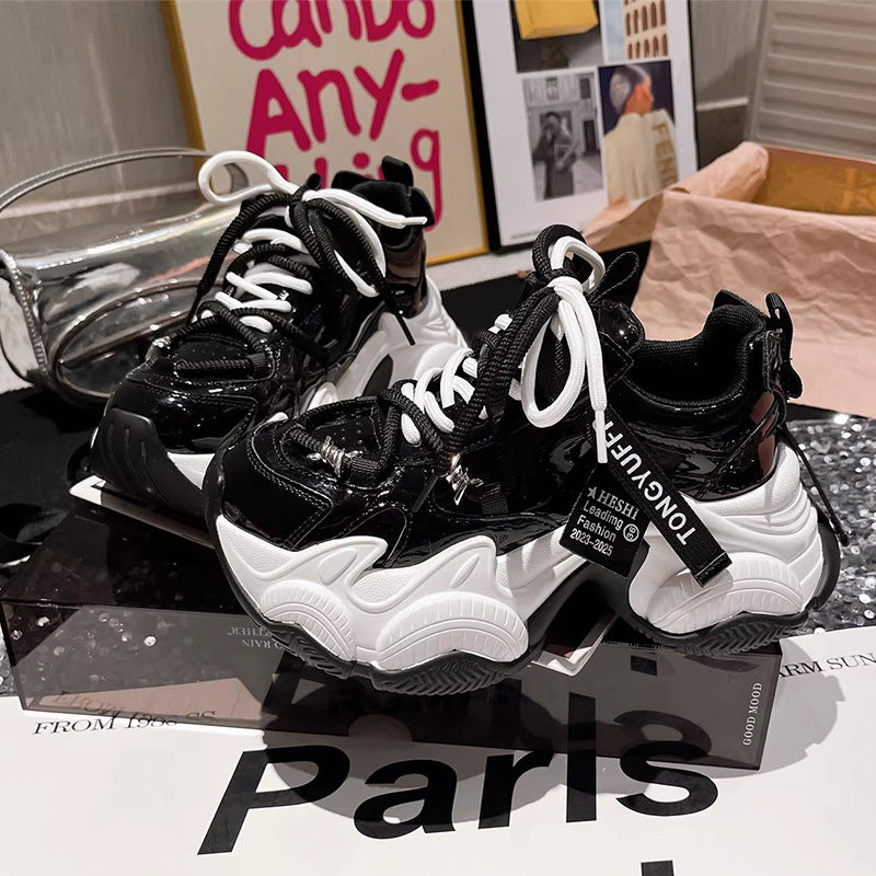 Damen Sportliche Chunky Sneakers mit atmungsaktivem Material und rutschfester Sohle EB