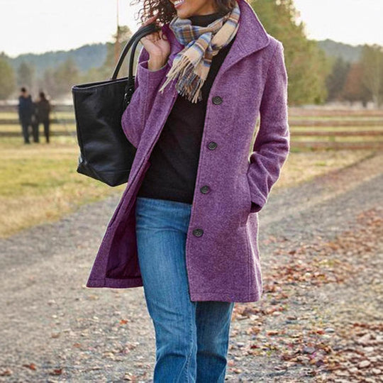 Damen eleganter Wollmantel EB