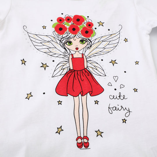 Mädchen Langarmshirt mit niedlichem Feen-Motiv EB