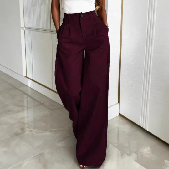 Damen Weite Anzughose mit eleganten Bundfalten EB