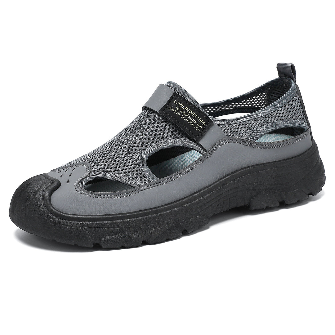 Damen nan atmungsaktive Mesh-Mary-Jane-Sneaker mit Klettverschluss, verstärkter Zehenkappe und griffiger Plateau-Profilsohle EB
