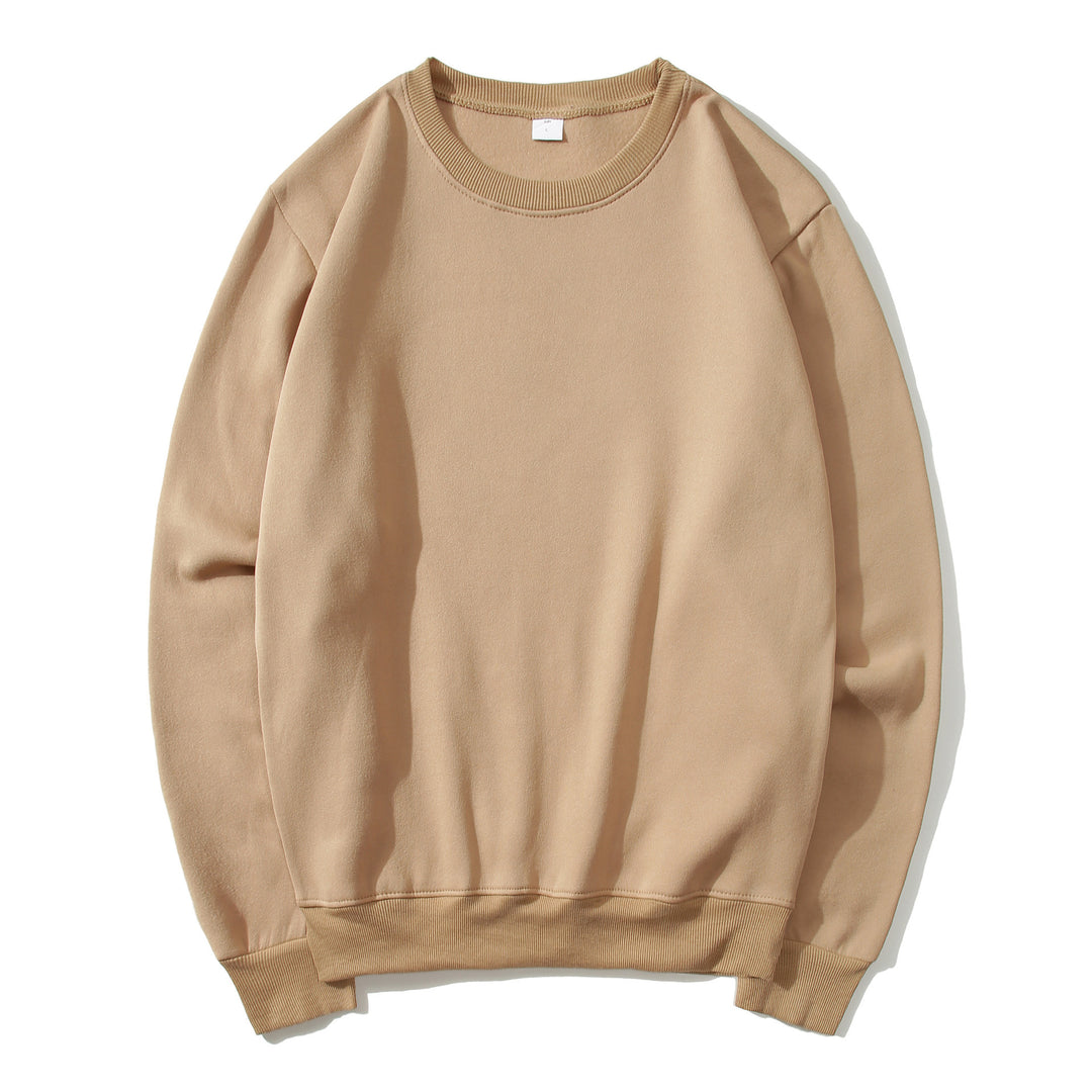 Unisex zeitloser Rundhals-Sweater ohne Kapuze mit angerauter Innenseite und verstärktem Nacken EB