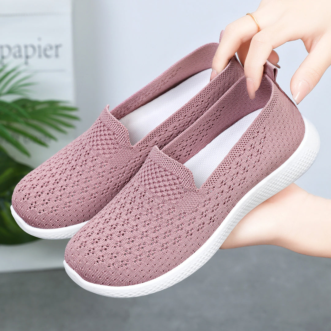 Damen Atmungsaktive Slip-On Freizeitschuhe mit elastischem Design EB