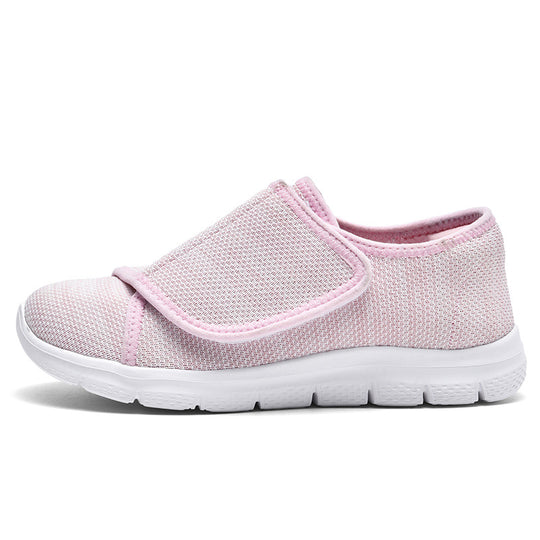 Damen Bequeme Slip-On Sneakers mit hygienischem Designer-Klettverschluss EB