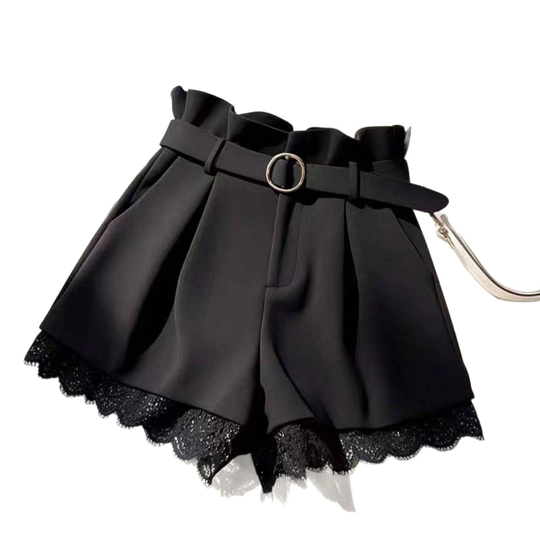 Damen Modische Shorts mit Spitzenbesatz EB