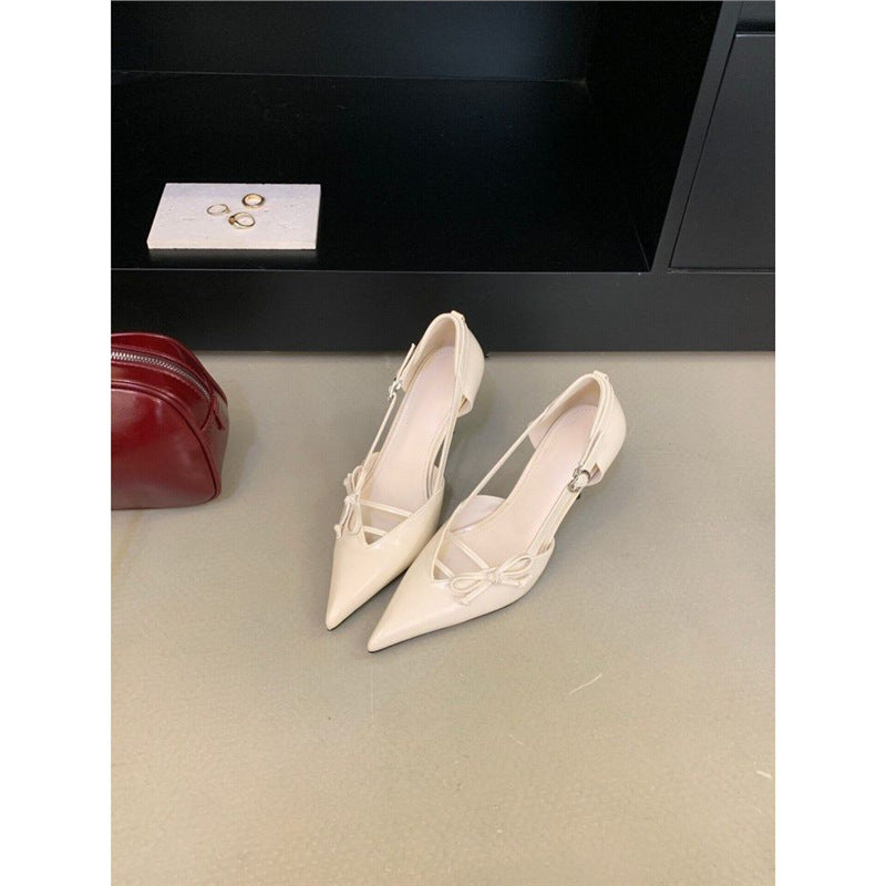 Damen Slingback Pumps mit raffinierter Schleifenverzierung EB