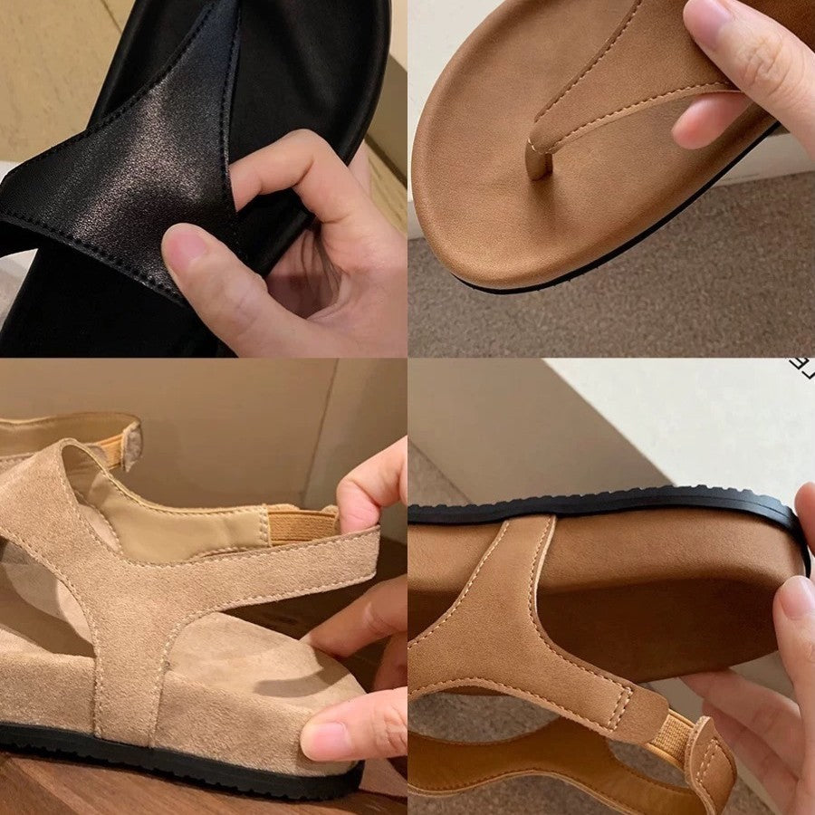 Damen Zehentrenner-Sandalen mit ergonomischem Fußbett und stilvollem Design EB