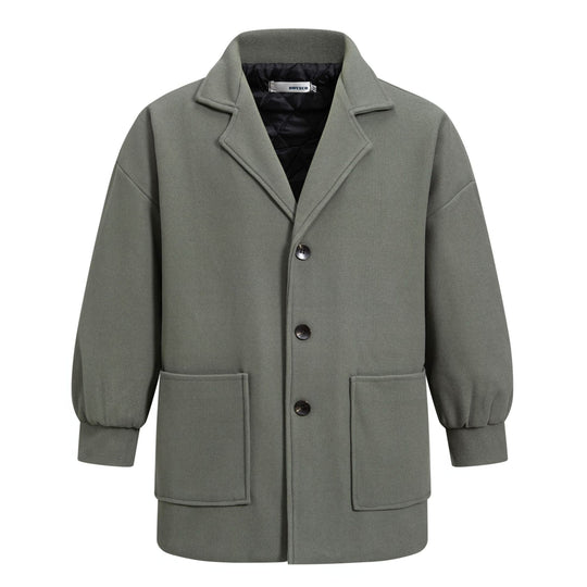 Damen Übergröße Blazerjacke mit komfortabler Passform und praktischen Taschen EB