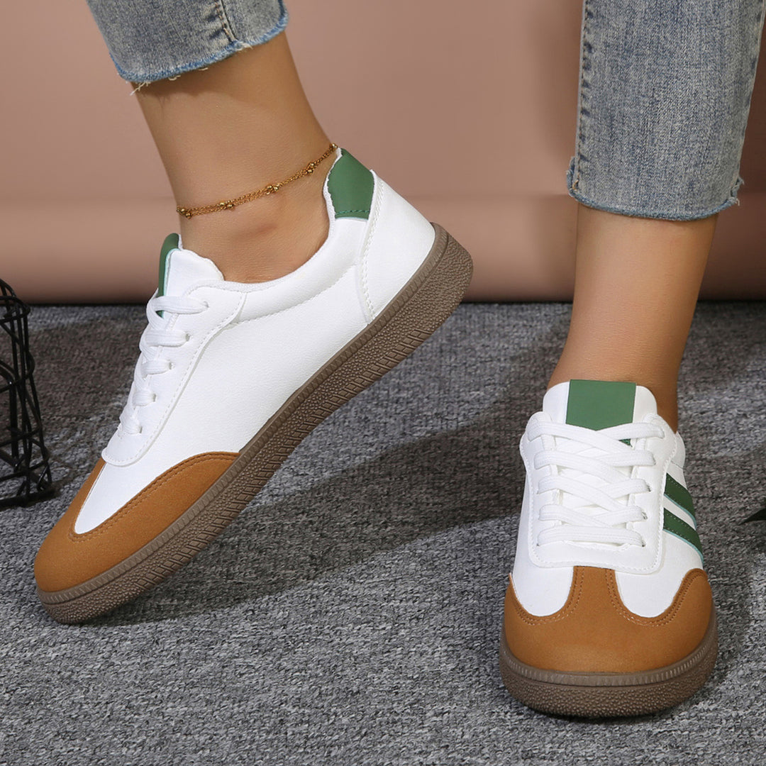 Damen klassische Freizeitsneakers mit griffiger Gummisohle und atmungsaktivem Obermaterial EB