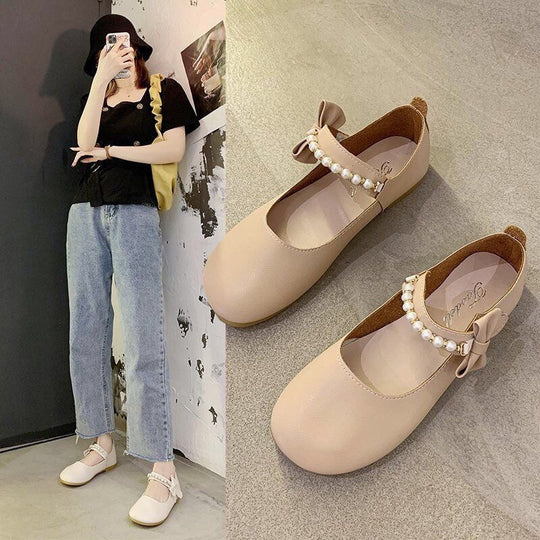 Damen elegante Clogs mit modischem Riemen und dekorativen Perlen EB