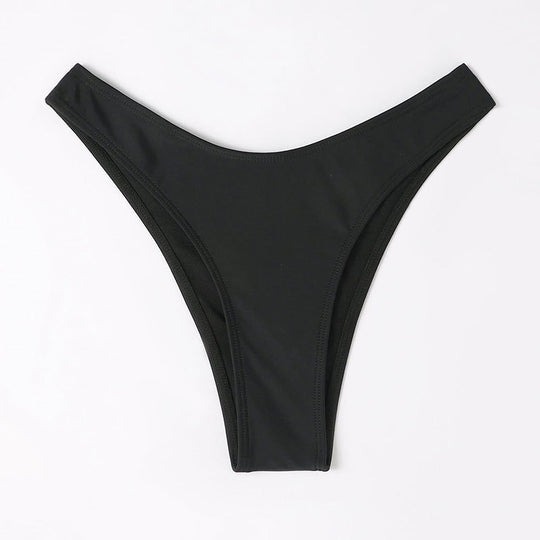Damen Bikini-Höschen mit hohem Beinausschnitt und regulierbaren Seitenbändern EB