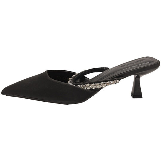 Damen Pumps mit funkelndem Riemen und spitzem Zehenbereich EB