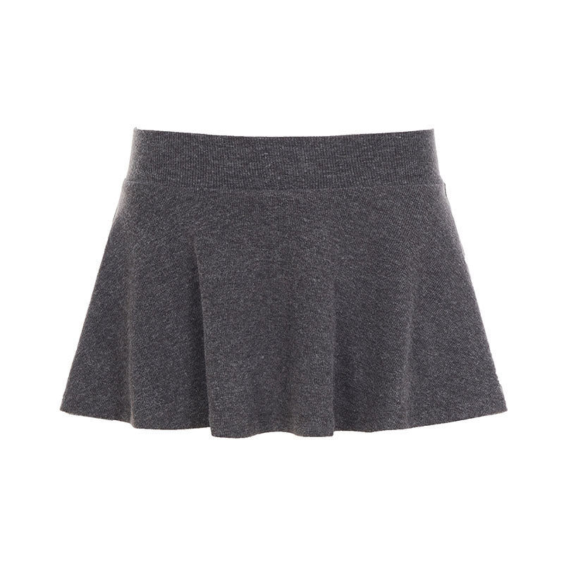 Damen Plissierter Minirock aus weichem Baumwollmix mit elastischem Bund EB