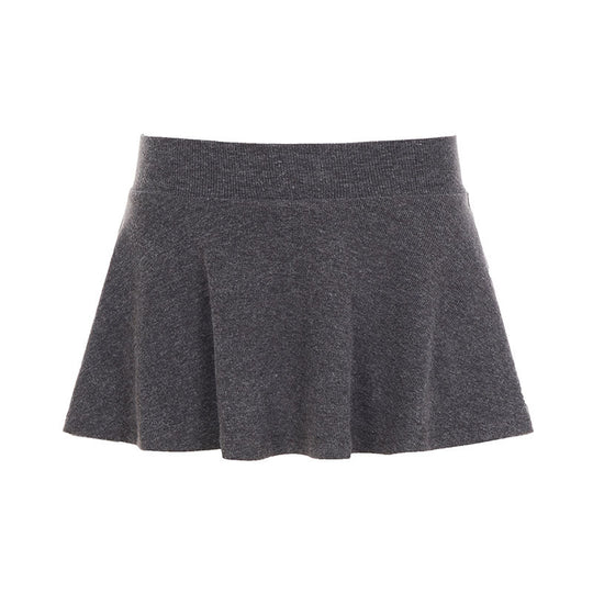 Damen Plissierter Minirock aus weichem Baumwollmix mit elastischem Bund EB
