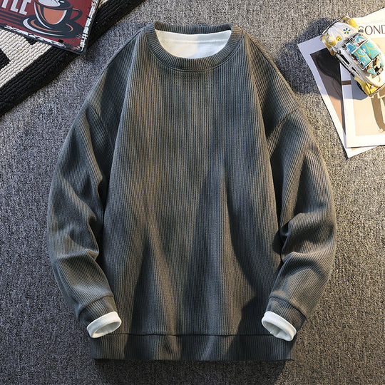 Damen Sweatshirt mit Rippstruktur und bequemen Schnitt EB