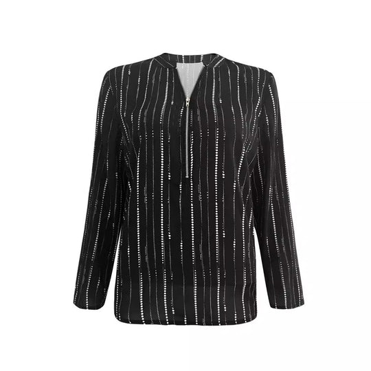 Damen Casual Bluse mit stilvollem Streifenmuster EB