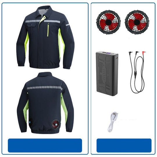 Herren nan atmungsaktive Arbeitsjacke mit integrierten Rückenlüftern und reflektierenden Streifen EB