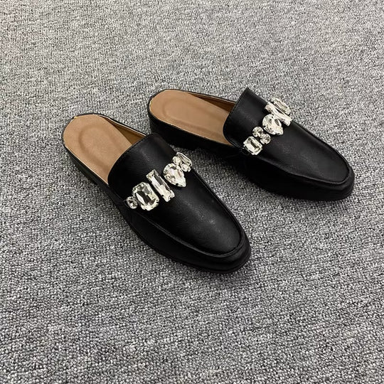 Damen Elegante Mokassins mit funkelnden Dekorelementen EB