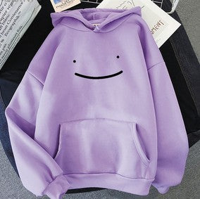 Unisex nan oversized Kapuzenpullover mit minimalistischem Frontprint und Kängurutasche EB