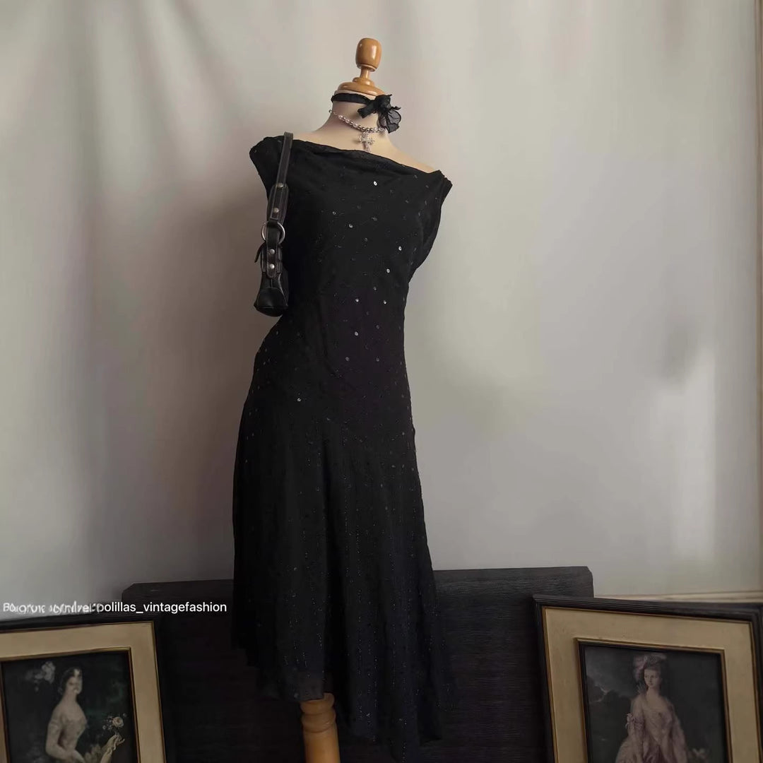 Damen Elegantes Abendkleid mit verführerischen Glitzerakzenten EB