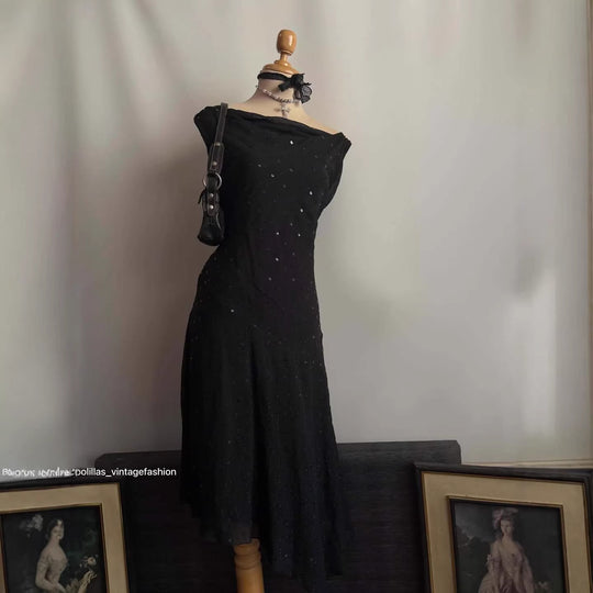 Damen Elegantes Abendkleid mit verführerischen Glitzerakzenten EB