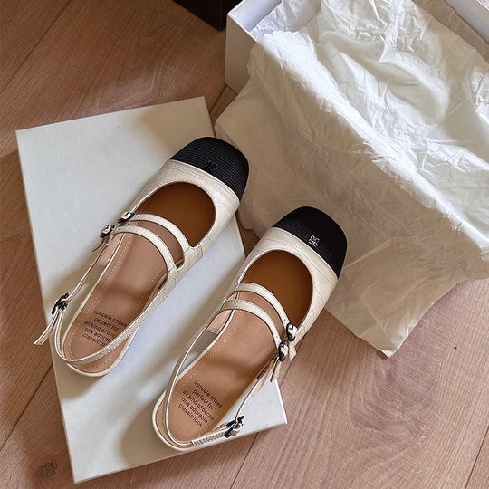 Damen Sling-Sandalen mit modischem Riemendesign und komfortablem Fußbett EB