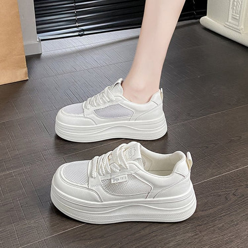 Damen Sportliche Sneaker mit atmungsaktivem Mesh-Obermaterial EB
