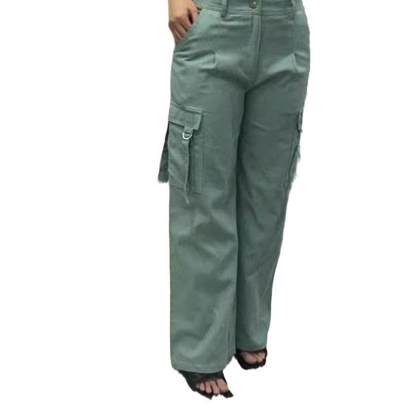 Damen Modische Cargo-Hose mit vielseitigen Taschen und lässigem Schnitt EB