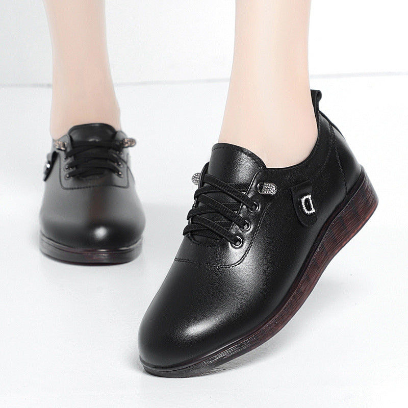 Damen Elegante Schnürschuhe mit modischem Schmuckdetail und rutschfester Sohle EB