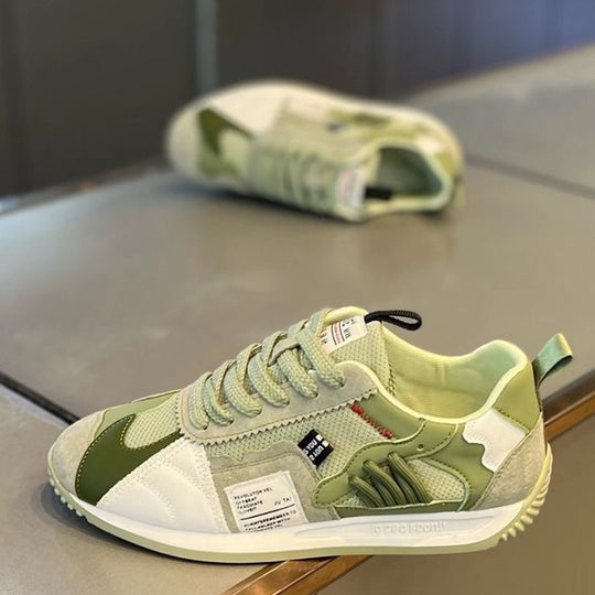 Damen sportliche Sneaker mit atmungsaktivem Design und gepolsterter Sohle EB
