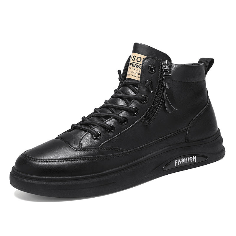 Damen High-Top Sneakers mit modischem Reißverschluss und dämpfender Sohle EB