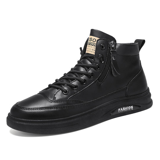 Damen High-Top Sneakers mit modischem Reißverschluss und dämpfender Sohle EB
