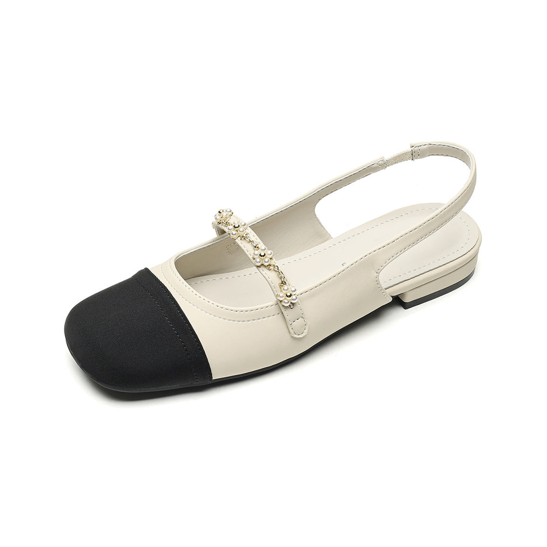 Damen Slingback-Ballerinas mit eleganter Schnallenverzierung EB
