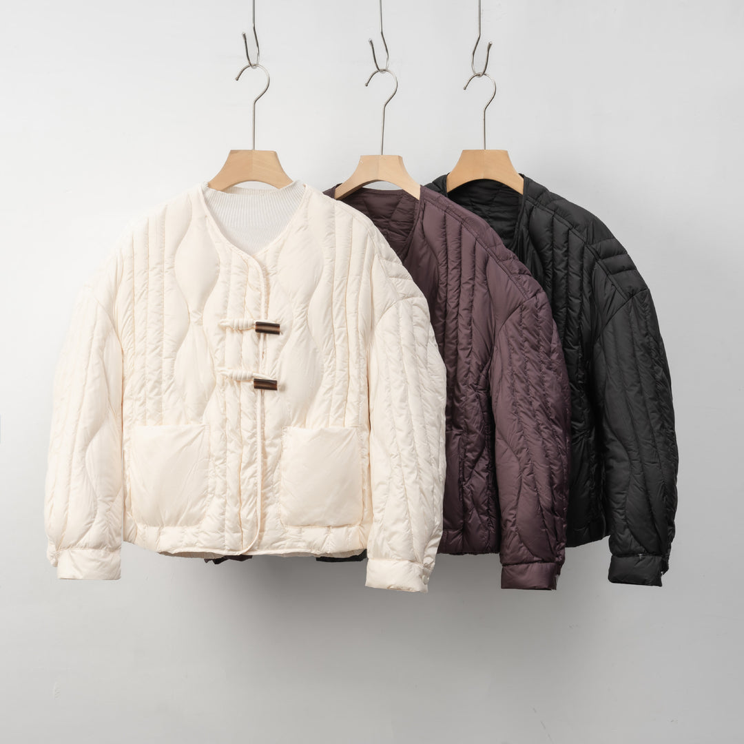 Damen Steppjacke mit praktischem Knopfverschluss und gemütlichen Taschen EB