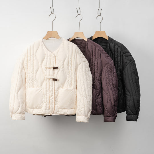 Damen Steppjacke mit praktischem Knopfverschluss und gemütlichen Taschen EB
