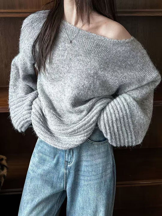 Damen Oversized Strickpullover EB