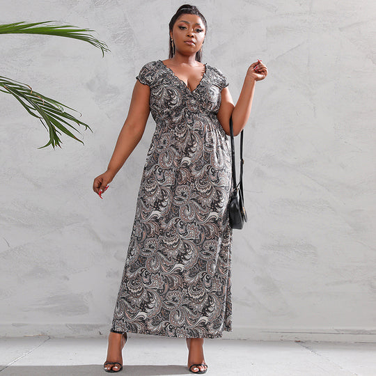 Damen Maxikleid mit floralen Mustern EB